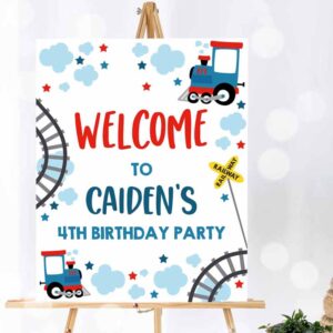 Train Invitation, Choo Choo Train Birthday Party, Welcome Sign Train Birthday Party, Chugga Chugga Invitation