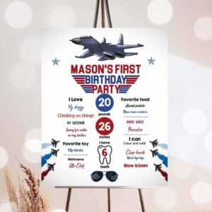 Airplane Invitation, Airplane Birthday, Milestones Sign Aircraft Sky First Birthday, Birthday Boy 1st Birthday, Fighter Invitation
