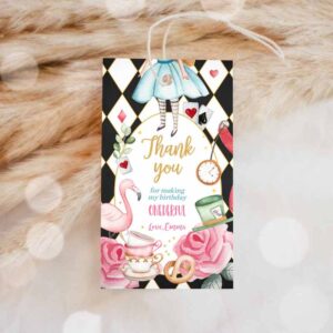 Alice in Wonderland Invitation, Alice in Wonderland Favor Tags, Alice in Onederland Thank You Tags Invitation