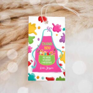 Art Favor Tags, Painting Party, Thank You Tag Gift Tag Invitation