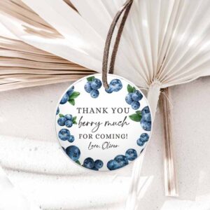 Berry Invitation, Blueberry Favor Tags, Thank you Stickers Label Berry Invitation
