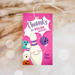 Bowling Invitation, Bowling Favor Tags, Bowling Party, Boy Bowling Thank you tags Label Invitation