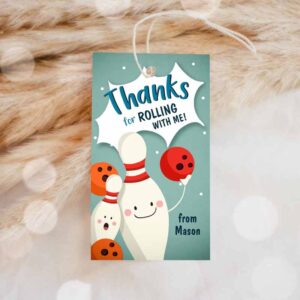 Bowling Invitation, Bowling Party, Favor Tags, Bowling Party, Boy Bowling Thank you tags Invitation