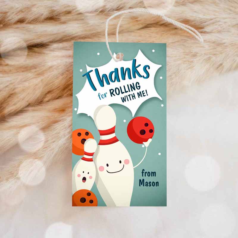 1 editable bowling party favor tags bowling party boy bowling thank you tags label tags rolling with me labels bowling birthday template corjl 0324 1