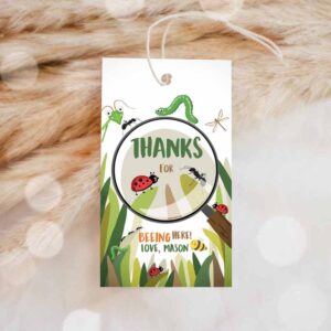 Bug Favor Tag, Bug Birthday, Bugs Thank you tags Label Bug Invitation