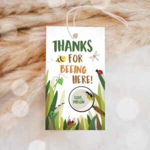 Bug Favor Tags, Bug Birthday, Bugs Thank you tags Label Bug Invitation
