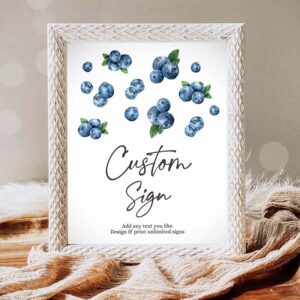 Berry Sweet Invitation, Custom Sign Sign Berry Sweet Party Decor Boy Invitation