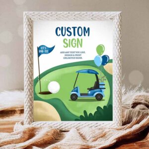 Golf Invitation, Custom Sign Golf Birthday Party Hole in One Birthday, Par-tee Invitation