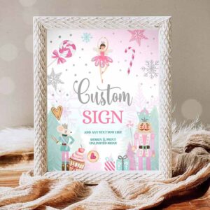 Sweet One Invitation, Custom Sign Nutcracker Party, Birthday Land of Sweets Party Invitation