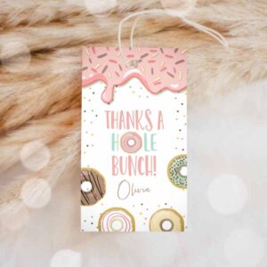 Donut Invitation, Donut Favor Tag, Tags Donut Birthday, Donut Thank you tags A Invitation