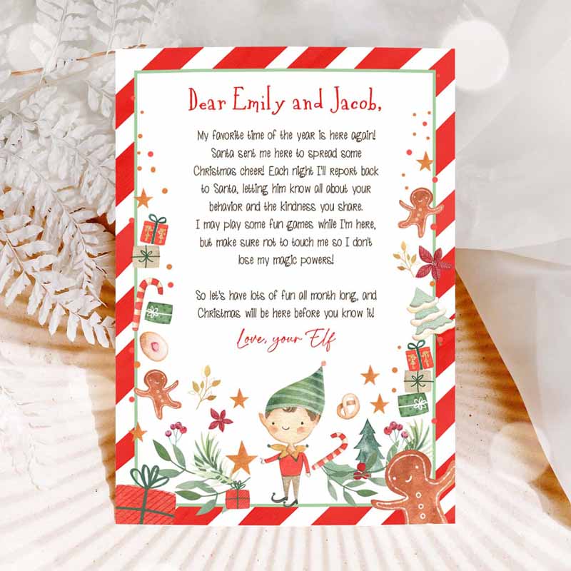 1 Editable Elf Arrival Letter Return Letter Christmas Elf Im Back Elf Welcome Christmas Elf Letter From Your Elf Printable Template 0358