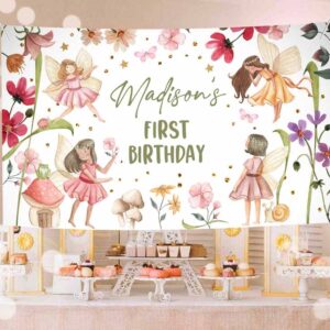 Fairy Invitation, Fairy Birthday, Backdrop Fairy First Birthday, Birthday Girl Pink Fairy Forest Party Invitation