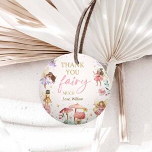 Fairy Invitation, Favor Tags Enchanted Magical Floral Fairy Princess Party Invitation