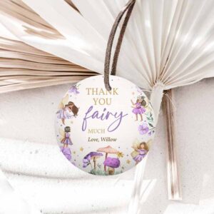 Fairy Invitation, Invitation Favor Tags, Enchanted Magical Floral Fairy Princess Invitation