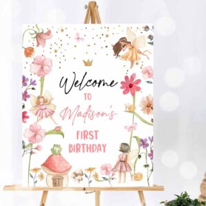 Fairy Invitation, Fairy Birthday, Welcome Sign Fairy Garden Sign Whimsical Welcome Enchanted Forest Invitation