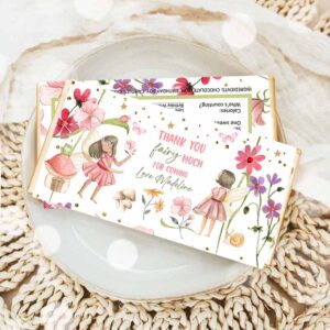 Fairy Invitation, Fairy Candy Bar Wrapper Fairy Chocolate Bar Labels Fairy Birthday Invitation