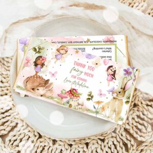 Fairy Invitation, Fairy Candy Bar Wrapper Fairy Chocolate Bar Labels Fairy Birthday Invitation