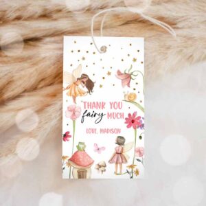 Fairy Invitation, Fairy Favor Tag, Enchanted Forest Birthday, Thank you tags Label Girl Invitation