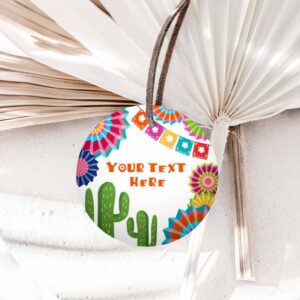 Fiesta Invitation, Fiesta Cactus Thank You Favor Tag, Round Squared Baby Shower Birthday Invitation