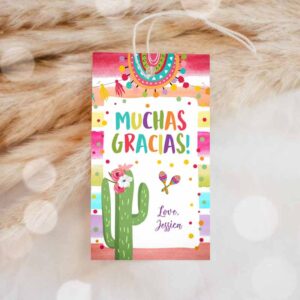 Fiesta Invitation, Fiesta Favor Tags, Fiesta Thank you tag Cactus Mexican Label tags Invitation