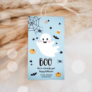 Halloween Invitation, Halloween Favor Tag, Boo Gift Tag Party, Trick Or Treat Invitation
