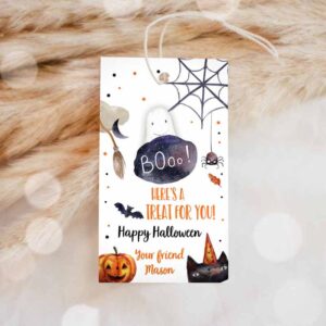 Halloween Invitation, Halloween Favor Tag, Boo Gift Tags Party, Trick Or Treat Invitation