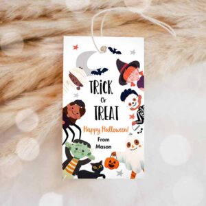 Halloween Invitation, Halloween Favor Tag, Boo Gift Tags Party, Trick Or Treat Invitation