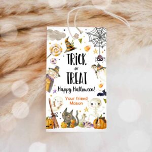 Halloween Invitation, Halloween Favor Tag, Boo Gift Tags Party, Trick Or Treat Invitation