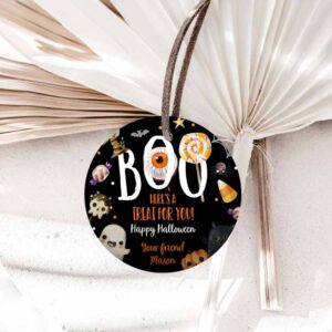 Halloween Invitation, Halloween Favor Tag, Boo Gift Tags Party, Trick Or Treat Invitation