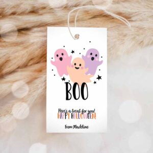 Halloween Invitation, Halloween Favor Tag, Boo Gift Tags Party, Trick Or Treat Invitation