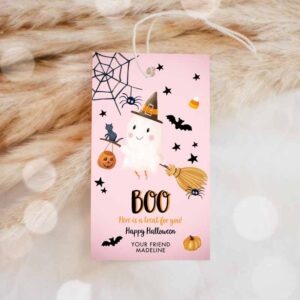 Halloween Invitation, Halloween Favor Tags, Boo Gift Tag Party, Trick Or Treat Invitation