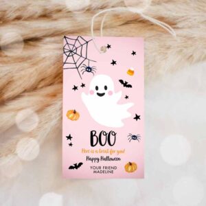 Halloween Invitation, Halloween Favor Tags, Boo Gift Tags Party, Trick Or Treat Invitation