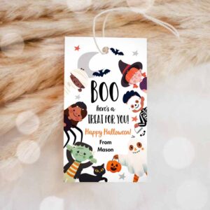 Halloween Invitation, Halloween Favor Tags, Boo Gift Tags Party, Trick Or Treat Invitation