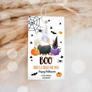 Halloween Invitation, Halloween Favor Tags, Boo Gift Tags Party, Trick Or Treat Invitation