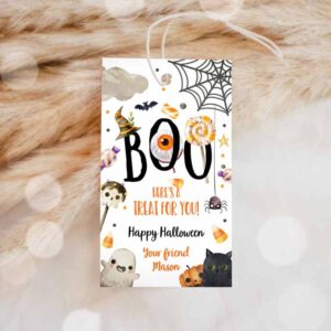 Halloween Invitation, Halloween Favor Tags, Boo Gift Tags Party, Trick Or Treat Invitation