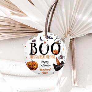 Halloween Invitation, Halloween Favor Tags, Boo Gift Tags Party, Trick Or Treat Invitation