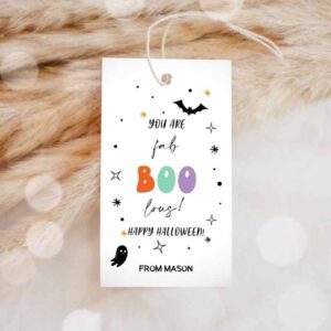 Tea Party Invitation, Halloween Favor Tags, Ghost Gift Tags, fab BOO lous Teacher Appreciation Invitation