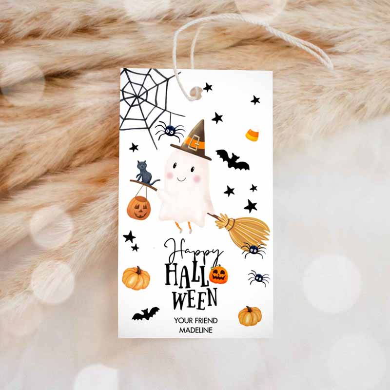1 editable happy halloween gift tags trick or treat favor tags ghost treat tag personalized download printable template corjl 0261 0479 0009 1