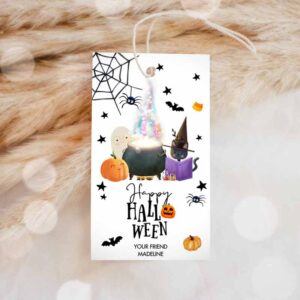 Halloween Invitation, Happy Halloween Gift Tags, Trick Or Treat Favor Tags, Ghost Treat Invitation