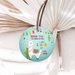 Fiesta Invitation, Llama Thank You Favor Tags, Baby Shower Llama Stickers Fiesta Cactus Invitation