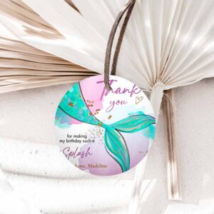 Under The Sea Invitation, Mermaid Birthday, Favor Tag, Under The Sea Thank you Stickers Mermaid Invitation