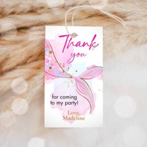 Under The Sea Invitation, Mermaid Birthday, Favor Tags, Under The Sea Thank you tags Mermaid Invitation