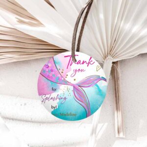 Under The Sea Invitation, Mermaid Birthday, Favor Tags, Under The Sea Thank you tags Mermaid Invitation