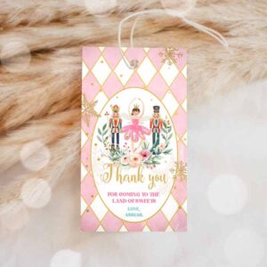 Sweet One Invitation, Nutcracker Birthday, Favor Tags, Nutcracker Birthday, Land of Sweets Thank You Invitation