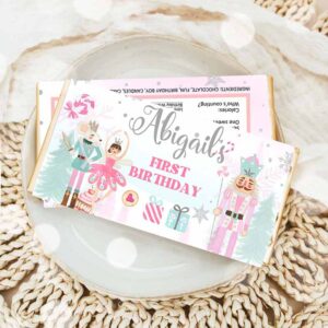 Winter Invitation, Nutcracker Chocolate Bar Labels Candy Bar Wrapper Nutcracker Birthday, Winter Land Invitation