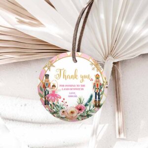 Sweet One Invitation, Nutcracker Favor Tag, Nutcracker Birthday, Land of Sweets Thank You Tag Invitation