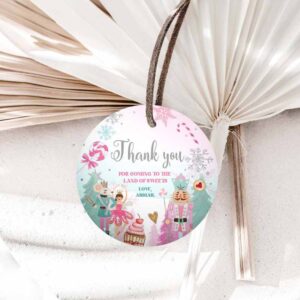 Sweet One Invitation, Nutcracker Favor Tag, Nutcracker Birthday, Land of Sweets Thank You Tag Invitation
