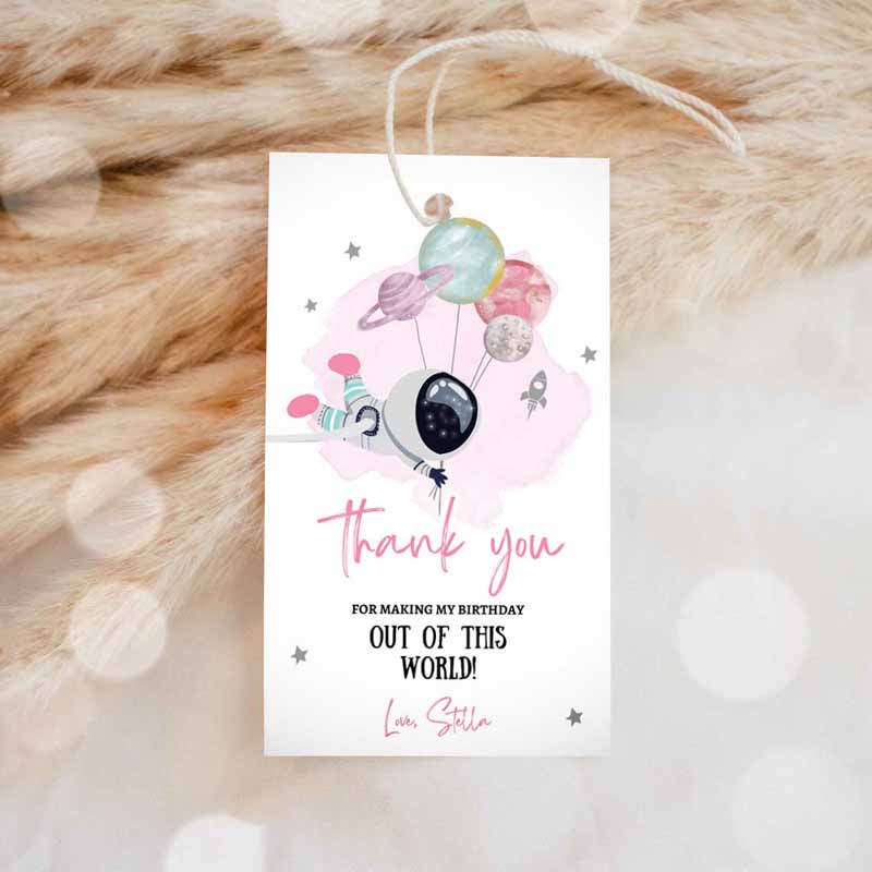 1 editable outer space favor tag astronaut birthday thank you label galaxy gift tags trip out of world planets template corjl printable 0366 1