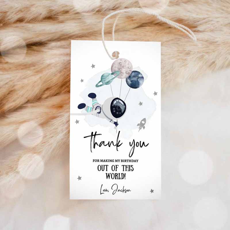 1 editable outer space favor tags astronaut birthday thank you label galaxy gift tag trip out of world planets template corjl printable 0366 1