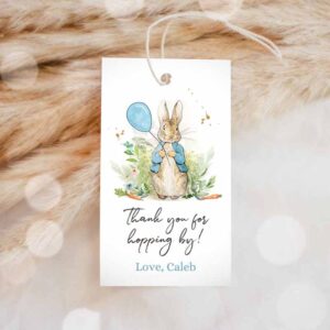 Bunny Invitation, Peter Rabbit Favor Tags, Bunny Thank you Tags Boy Birthday, Labels Invitation